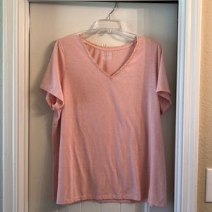 Pink Tee with Gold Foil Accents